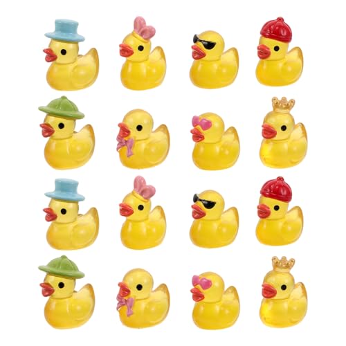 Abaodam Mini Anatre in Resina 24 Pezzi, Miniature di Anatre per Decorazioni da Giardino Fatato, Piccoli Ornamenti Paesaggistici in Miniatura per Terrari e Case delle Bambole