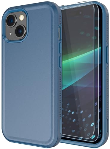 Coque iPhone 15 évite les bris d'écran avec sa protection intégrale bleue