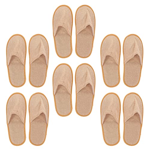 Cabilock 6pairs Portable Foldable Travel Slippers for Business Trips of Unisex Guest Shoes Random Colors Comfortable Skid Design for Home Hotel and Salon Use