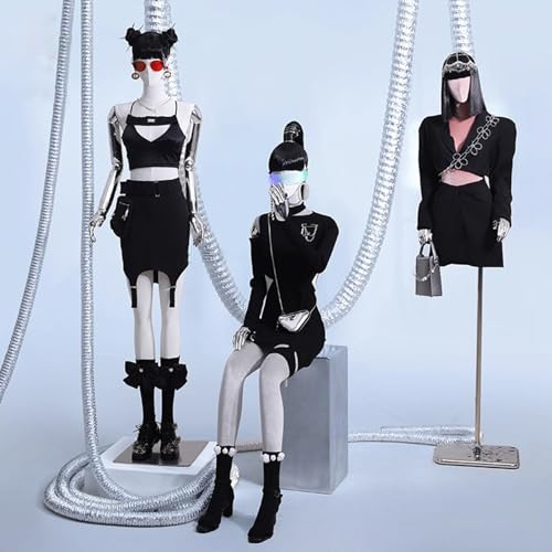 Mannequin avec articulations rotatives et bras amovibles et tête pour studio de design avec tabouret