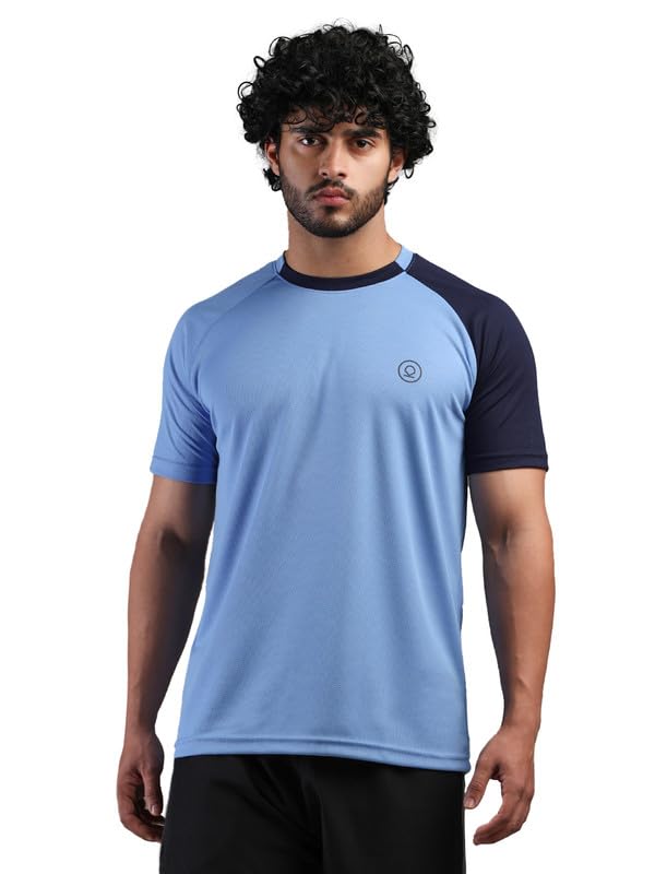 Image of CHKOKKO Gym Tshirt for Men Workout Regular Fit Sports Activewear Man Tshirts with Round Crew Neck and Half Sleeves for Yoga Running&Outdoor Activities