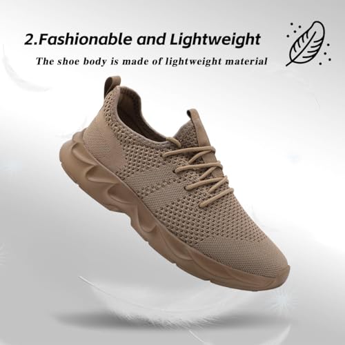 Image of DLWKIPV Mens Running Shoes Sneakers Tennis Non Slip Walking Gym Workout Athletic Slip On Casual Lightweight Breathable Mesh Fashion