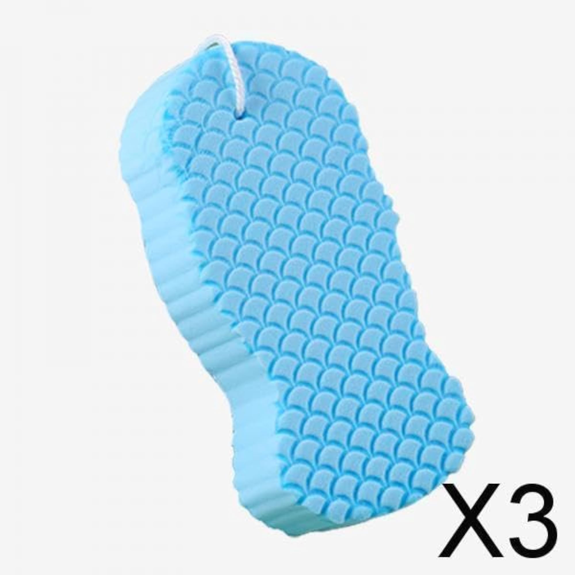 3x Dead Skin Remover Showering Sponge, Reusable Exfoliating Bath Sponge