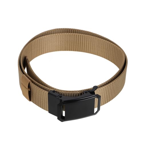 POPETPOP Adjustable Belts for Men Ratchet Belt Automatic Buckle for Jeans Sports and Casual Wear Nylon