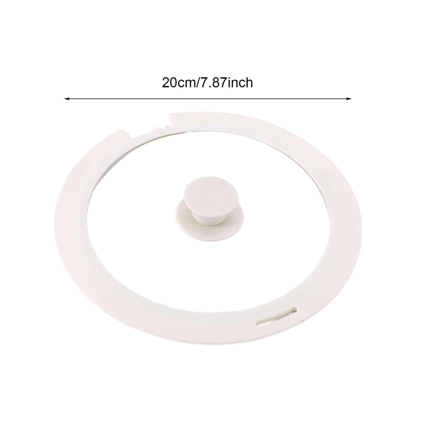 Tapa de Silicona para ollas, sartenes, woks, Tapa de Vidrio, Universal, White M