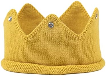 Nishine Baby Knitted Crown Headband Hat Birthday Party Crochet Beanie Cap Hat for Boy Girl image 5