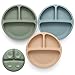 Eascrozn Divided Toddler Plates (3-Pack)