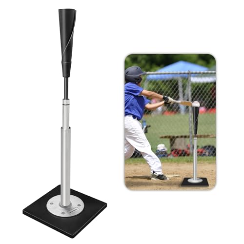 ZGDQ Batting Tee for Baseball,Height Adjustable Baseball Tee for Hitting,Portable Baseball Tee with Rubber Top,Heave Duty Baseball Tees for Hitting,Baseball Softball Batting Tee for Adults