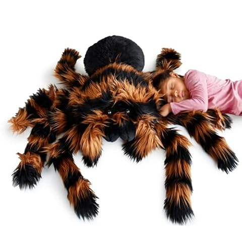 mikamax Ogromna tarantula pluszowa tarantula plusz XXL – Pluszowy pająk, 85 cm