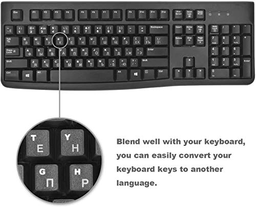 Autocollants clavier russe pour travailler et étudier à la maison - 2
