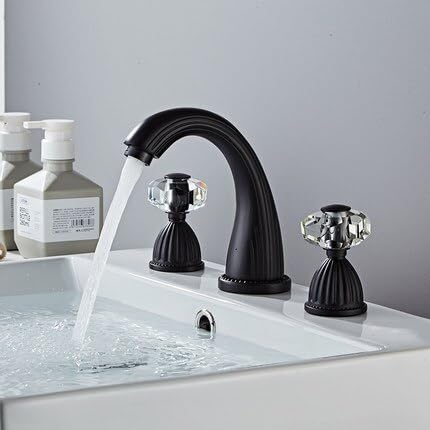 Robinet en laiton doré anti-corrosion à 3 trous pour remplacer un vieux mélangeur