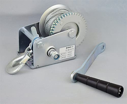 Treuil manuel 600 LB à câble en acier robuste pour traction de bateau - 6