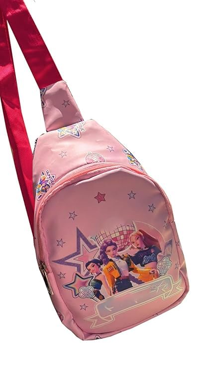 Kpopp Deemonn Hunteerrs Girls Cartoon Print Sling Backpack with Adjustable Strap | Cute Mini Crossbody Chest Bag for School Travel Daily Use Search this page-image-9