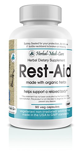 Organic Whole Food Rest-Aid (Stress & Sleep) by Herbal-Medi-Care; 90-Count Vegetarian Capsules