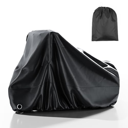 NAIZEA Adult Tricycle Cover Trike Cover, Electric Tricycle Bike Covers Outdoor Storage Waterproof, Heavy Duty Ripstop Material, Rain Sun UV Dust Wind Proof with Lock Hole & Storage Bag