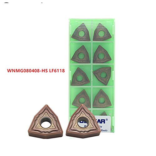 10P WNMG080408-HS LF6118 CNC - Herramienta de torno, inserto de carburo para soporte de herramientas de giro MWLNR/L para acero inoxidable