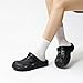 SOSOWHLTE Womens Mens Garden Clogs Shoes with Arch Support Unisex Comfort Slip-on Slippers Sandals Black Size 10-10.5 Female,9-9.5 Male