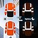 Uno Mejor Work Shirts for Men Construction Class 3 High Visibility Shirts for Men, Hi Vis Reflective Safety T-Shirts for Men Women, Long Sleeve Work Shirts with Black Bottom, Orange XL, 3PCS