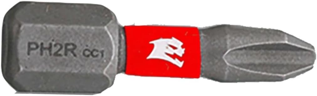 Diablo Reduced Phillips Drive Bits for Drywall for Fastening Screws and Nuts - MaxTorque Zone, Impact Strong, 1/4" Hex Shank, PHR2 Screwdriver Head - #2, 1" Length, 25-Pack - DPH2R1P25