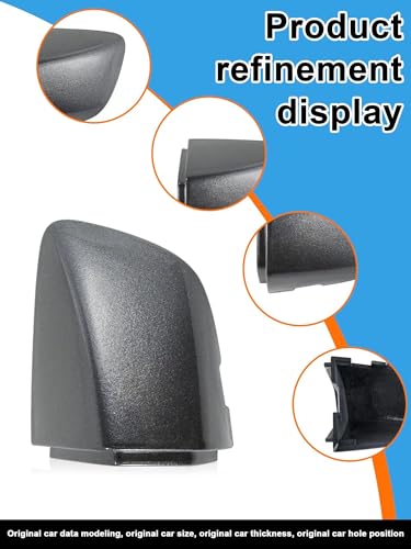 CZShiYue Car Front Left Exterior Door Handle Lock Cover Fit ForVW Golf 6 Passat Scirocco Sharan Skoda Superb Seat Alhambra 1K8837879 5KD837879 Door Handle Cover Black