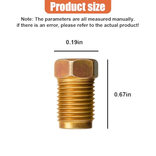 image for KPFILEH 10PCS 3/16 Car Brake Line Fittings, M10 x 1.0 Thread Metric In