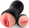 Masturbador masculino, estimulador de pene de doble extremo con abertura | Aberturas realistas, material TPE, canal interno texturizado, longitud de 21 cm, tamaño compacto discreto, diseño manual portátil. 2