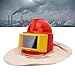 Professional Air Fed Sandblasting Helmet with Clear Double Lens Heavy Duty ABS Construction Adjustable Airflow System for Industrial Painting Sandblasting Cleaning Work