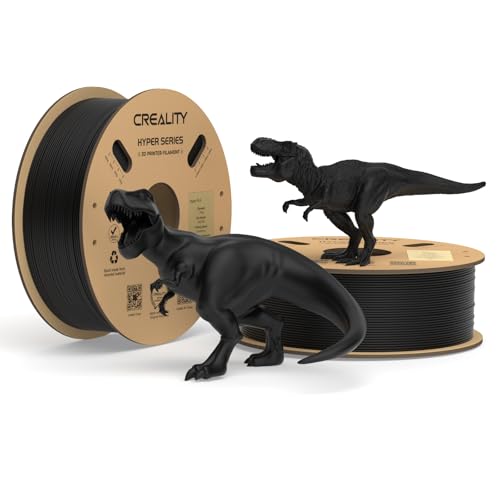 Image of Creality Hyper PLA Filament PLA 1.75mm 2KG, Official Creality 3D Printer Filament, 2Pcs 2.2lb /1kg, 600mm /s Designed for High-Speed 3D Printing (Black)