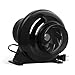 HealSmart 4 Inch Exhaust Inline Duct 195 CFM Quiet Vent Booster Blower for Indoor Grow Tent Hydroponics Ventilation, Fan New, Black