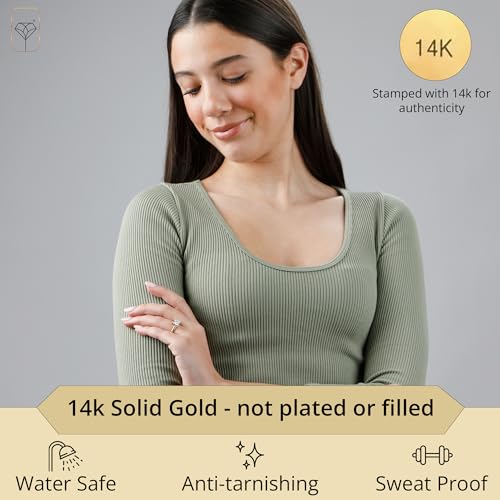 MAX + STONE 2 Carat Princess Cut Cubic Zirconia Solitaire Engagement Ring for Women | 14k Gold Engagement Rings | Simulated Diamond Real Gold CZ Engagement Ring2