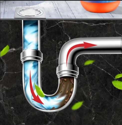 Desatascador de tuberías, agente desatascador para cocina, limpiador de desagües con espuma de limón, potente agente limpiador de tuberías, removedor de obstrucciones para inodoro y fregadero (1 unidad) miniatura 4