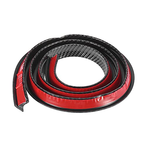 X Autohaux 4Pcs 2.3 X 150Cm Auto Wheel Mudguard Eyebrow Strip Extension Wheel Trim Protector Decoration Carbon Fiber Pattern #TOP6