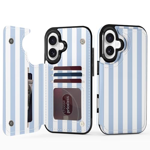 Étui portefeuille iPhone 17 6,3 pouces antichoc qualité militaire double aimant