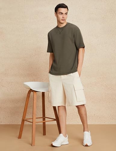 Image of Amazon Brand - Symbol Men's Cotton Blend Oversized Fit T-Shirt