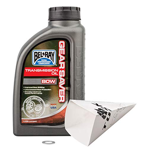 Image of Tusk 2-Stroke Transmission Oil Change Kit Compatible with Yamaha YZ250X 2016-2026 /YZ250 1999-2026 / CR500 1984-2001 (Bel-Ray Gear Saver 80W)