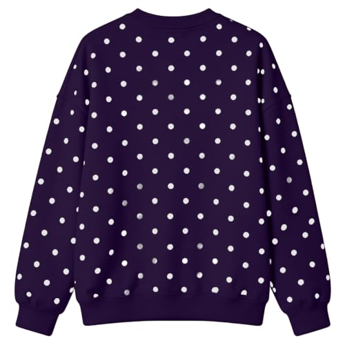 Oversized Crewneck Sweatshirt Women Cozy Fleece Long Sleeve Pullover Tops - image 6