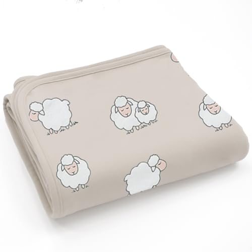 Image of Woolino Toddler Blanket - Merino Wool and Organic Cotton Baby Blanket for Girls and Boys - 4 Season - 52.5 inch x 40 inch - Sheep
