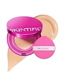 SKINTIFIC Pink Glow Cushion Foundation #02 Ivory| Medium Coverage, Natural Dewy Glow Finish, Moisturizing for Dry Skin, Lightweight, Long-Lasting & Oxidation-Resistant