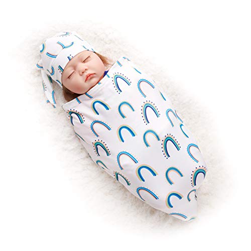 matching swaddle and hat boy