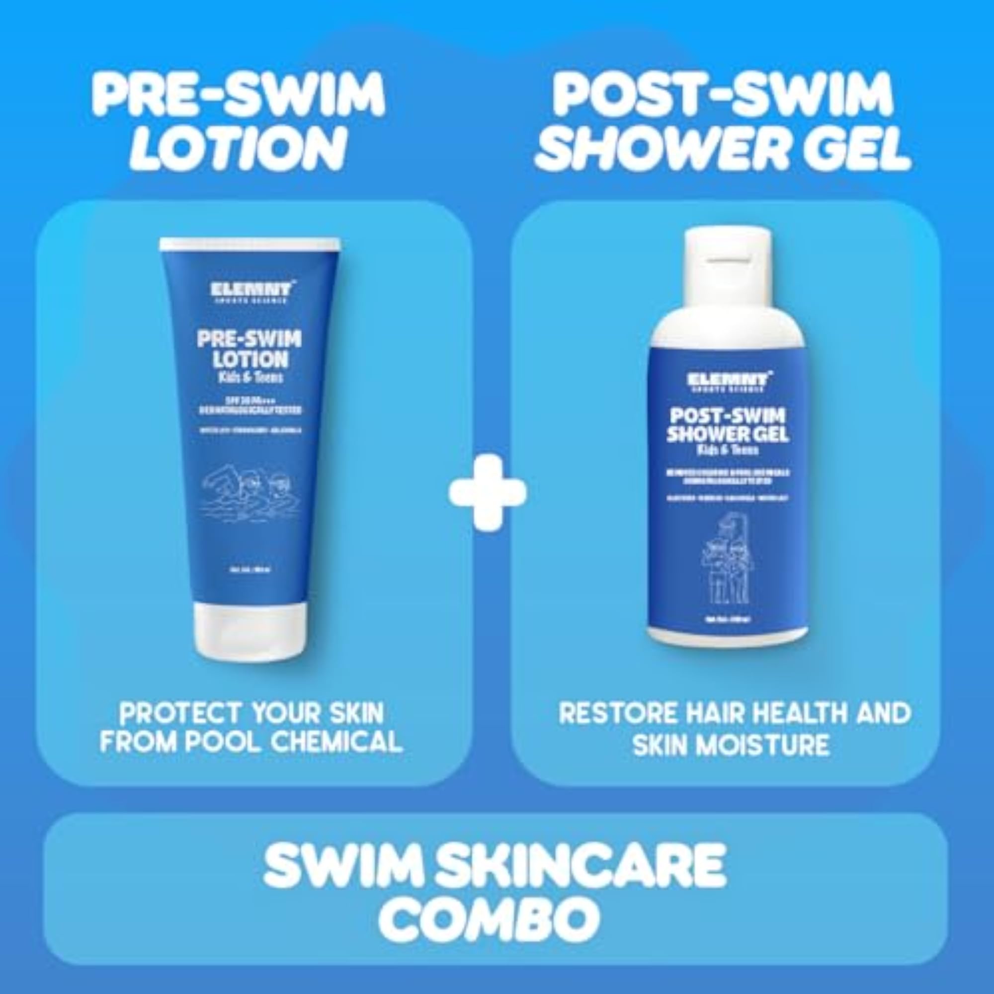 Kids & Teens Swim Care Combo, SPF 30 Lotion & Shower Gel