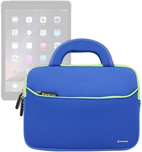 Evecase iPad Pro 10.5 / iPad 9.7 2017, Case Bag, UltraPortable Handle Carrying Portfolio Neoprene Sleeve Case Bag for Apple iPad Pro 9.7, iPad Air 2 (iPad 6) / iPad Air (iPad 5), iPad 4 3 2 - Blue