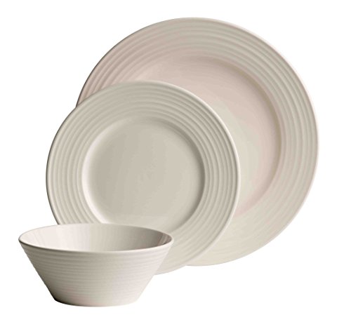 Irish Belleek Pottery 12 Piece Dinner Set from The Living Ripple Collection