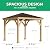 Yardistry 10' x 10' Meridian Gazebo Brown