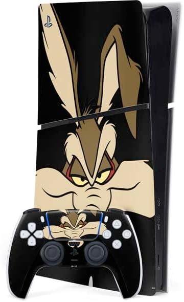 Skinit Decal Gaming Skin Compatible with PS5 Slim Digital Edition Bundle - Officially Licensed Looney Tunes Identity Pattern Design