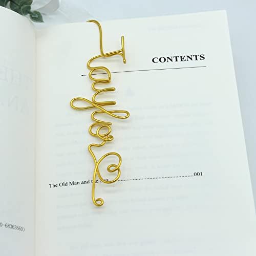 Personalized Wire Name Bookmark Custom Bookmark Unique Name Gift with Heart Ideal Gift For Bookworm and Book Lover Teacher Father Husband Gift Anniversary Booklovers