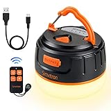 Campinglampe, Sinvitron LED Dimmbare Camping Laterne USB Aufladbar, Powerbank 6400mAh AKKU, Campingzelt Lichter Tragbar - Fernbedienung, Magnetfuß, Wasserdicht, 5 Licht Modus für Stromausfall Notfall