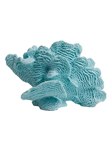 Estatua Decorativa de Coral Oceánico Azul 9.4 in