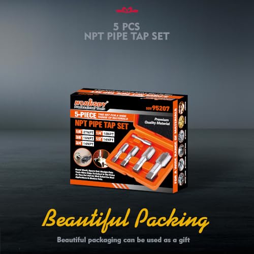 Horusdy 95207 5-Piece Npt Pipe Tap Set thumb #5