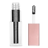 BUTBU Sombra de Ojos liquida, Sombra de Ojos Liquida Negra, Eyeshadow Perlada Brillante, Somb-ra de Ojo-s Líqui-da Pigmentada Maquillaje, Resistente Agua, para Todos Los Tonos Piel, Negra