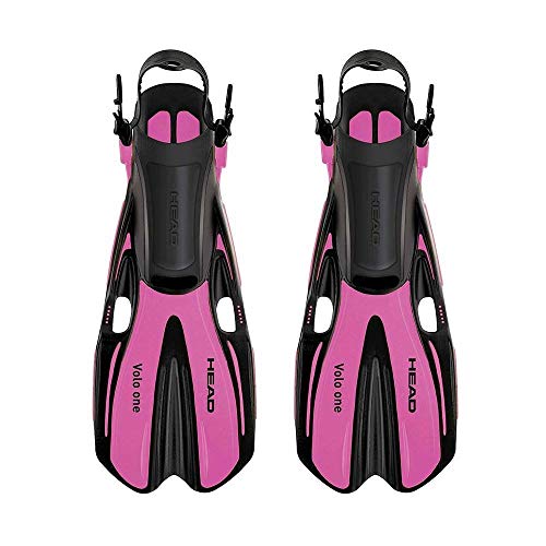 HEAD Mares Volo One Adjustable Snorkeling Fins, Pink, Small